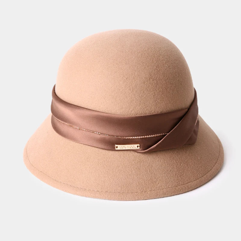 Aurelle — 100% Wool Felt Basin Hat