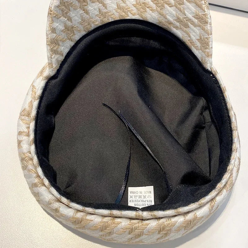 Belleville Houndstooth Flat Beret