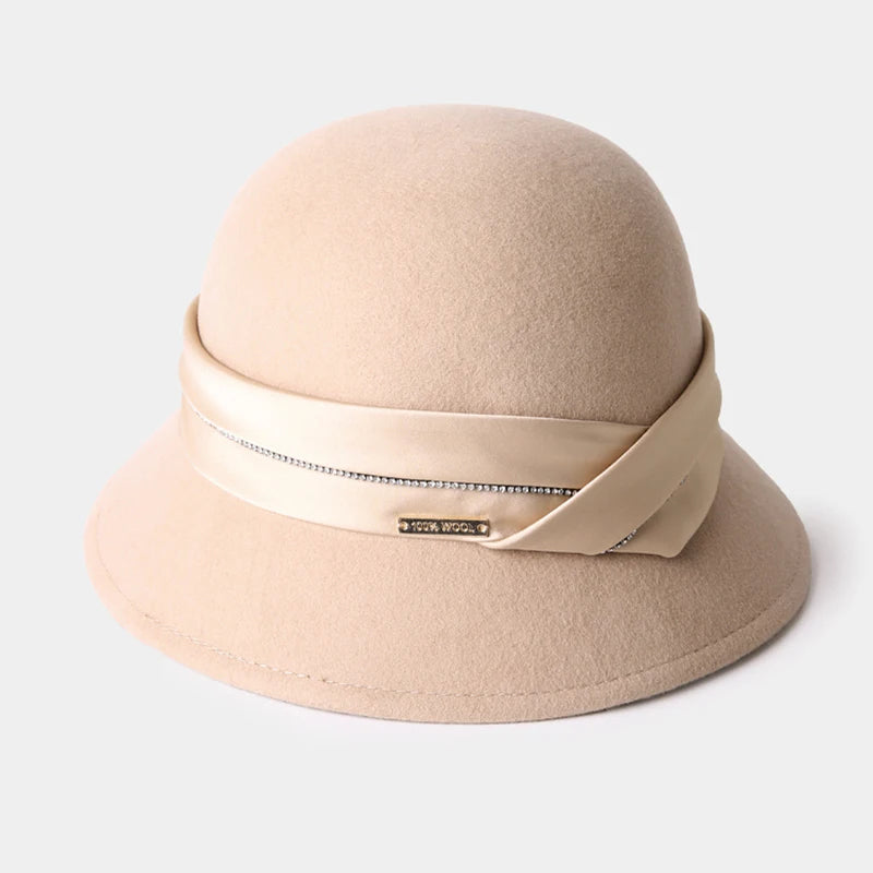 Aurelle — 100% Wool Felt Basin Hat