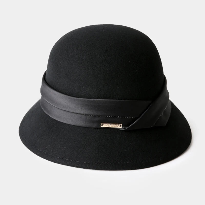 Aurelle — 100% Wool Felt Basin Hat