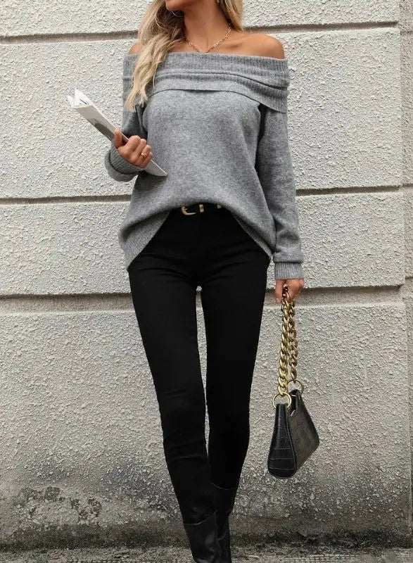 Belford Knit - Convertible Off-Shoulder Pullover