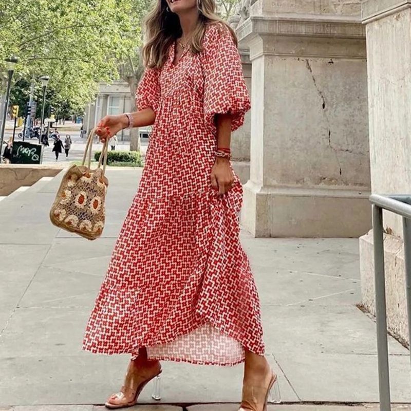 Isla | Printed Boho Maxi Dress