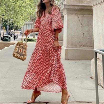 Isla | Printed Boho Maxi Dress