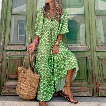 Isla | Printed Boho Maxi Dress