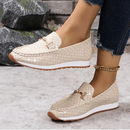 Women’s Faux-Leather Woven Loafers