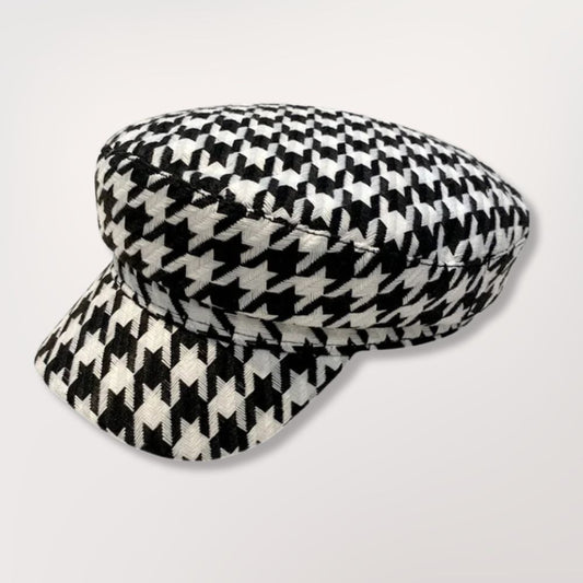Belleville Houndstooth Flat Beret
