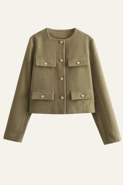 Sienne | Textured Cropped Jacket