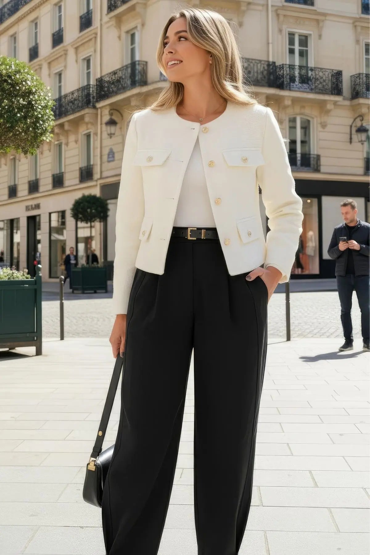 Sienne | Textured Cropped Jacket