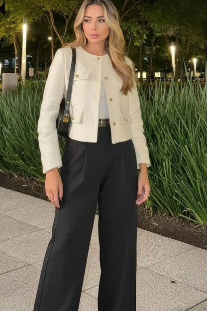 Sienne | Textured Cropped Jacket