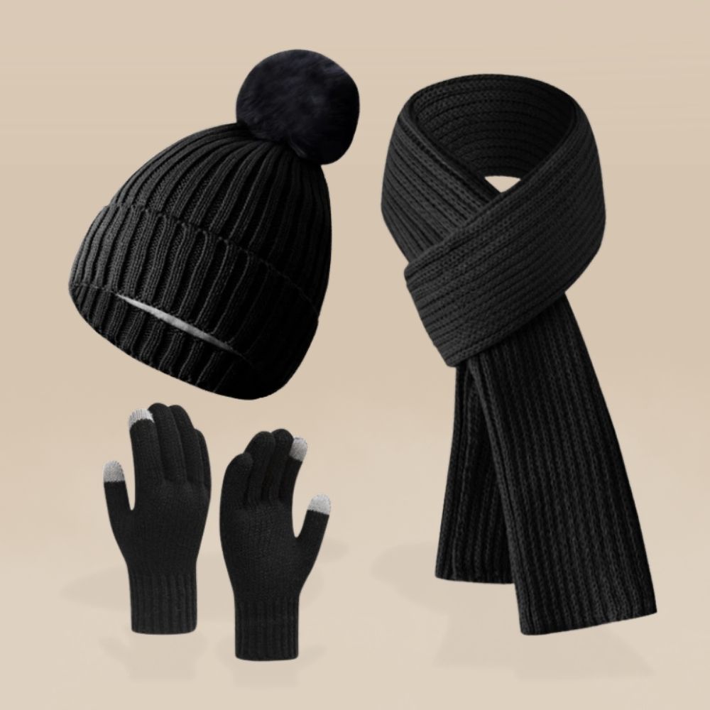 Winter Luxe | 3-Piece Unisex Ribbed Knit Set. Limited Time Free Shipping