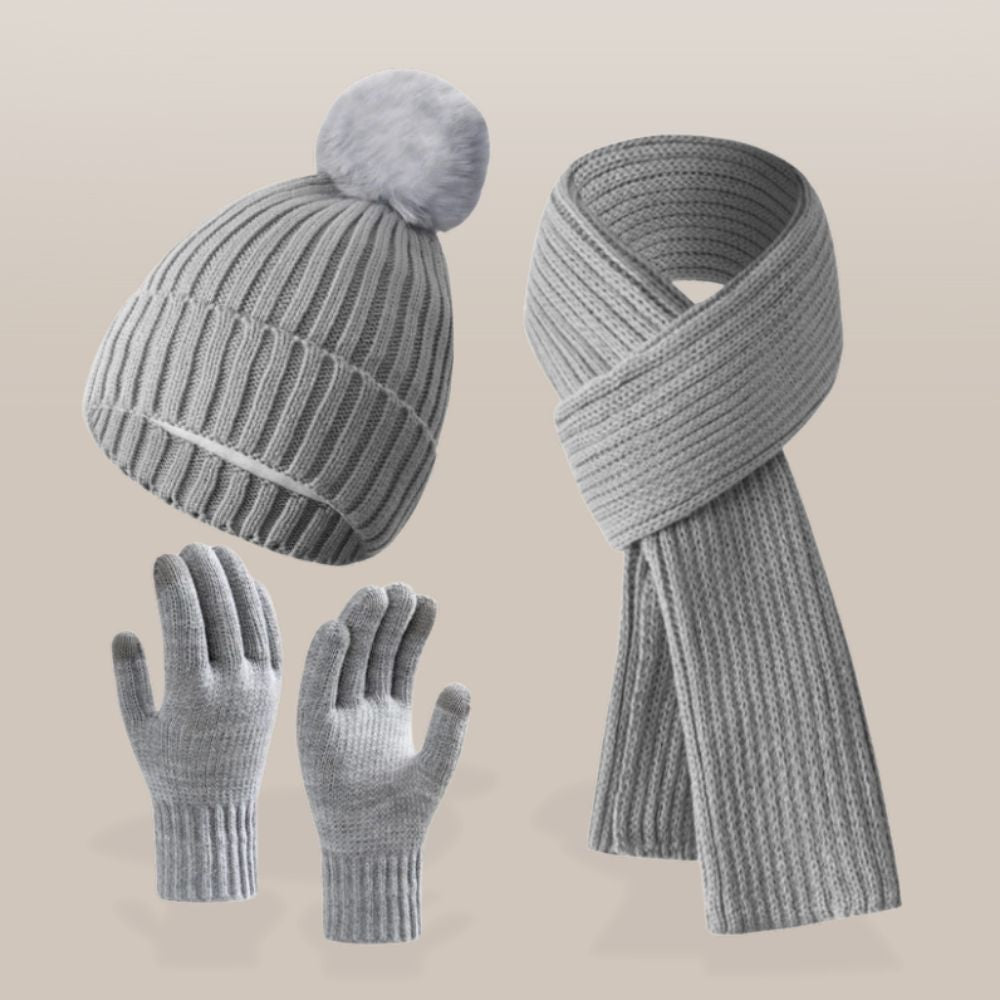 Winter Luxe | 3-Piece Unisex Ribbed Knit Set. Limited Time Free Shipping