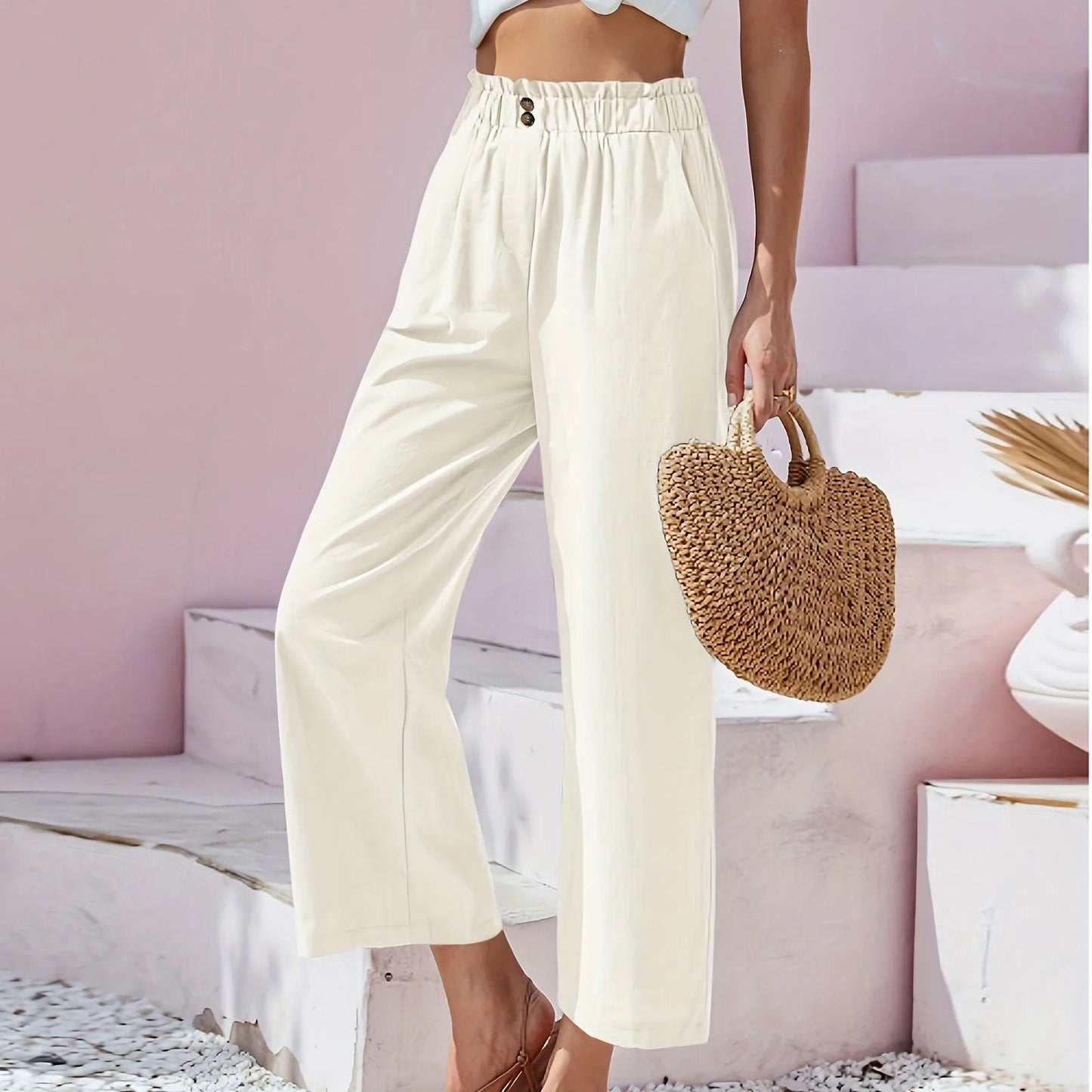 High-Waisted Wide Leg Pants
