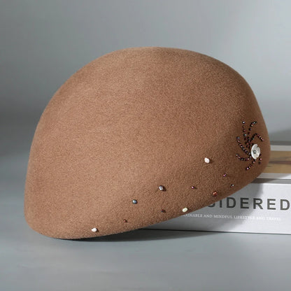Bordeaux Hand-Felt Wool Beret