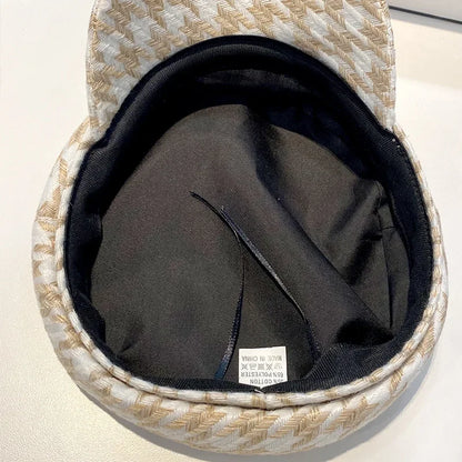 Belleville Houndstooth Flat Beret