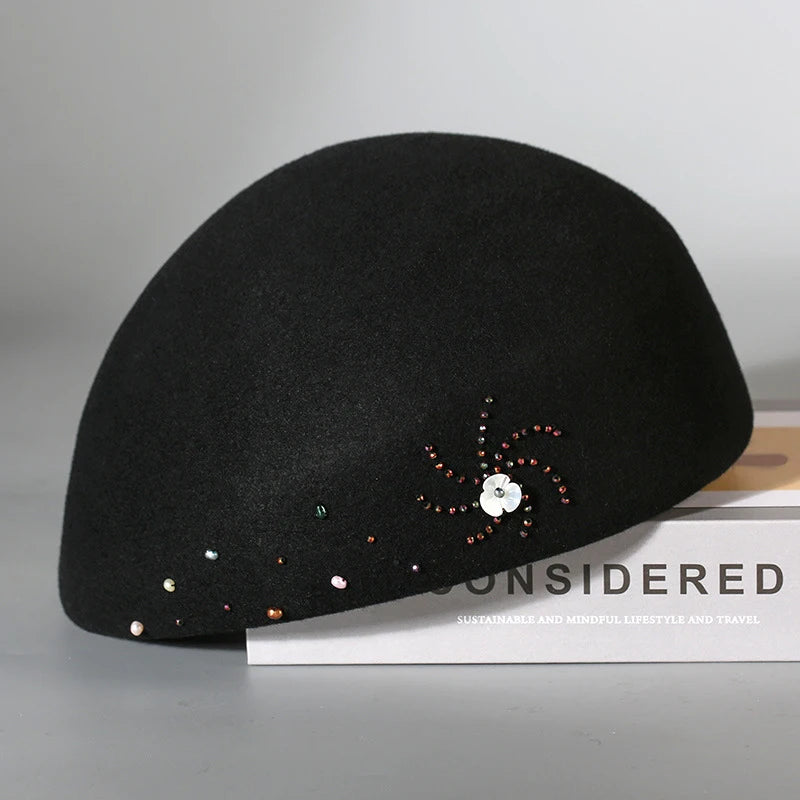 Bordeaux Hand-Felt Wool Beret