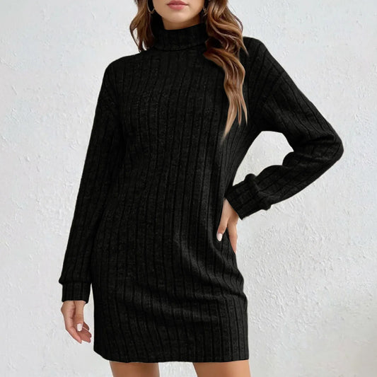 Langley Weekender — Cozy Turtleneck Knit Dress