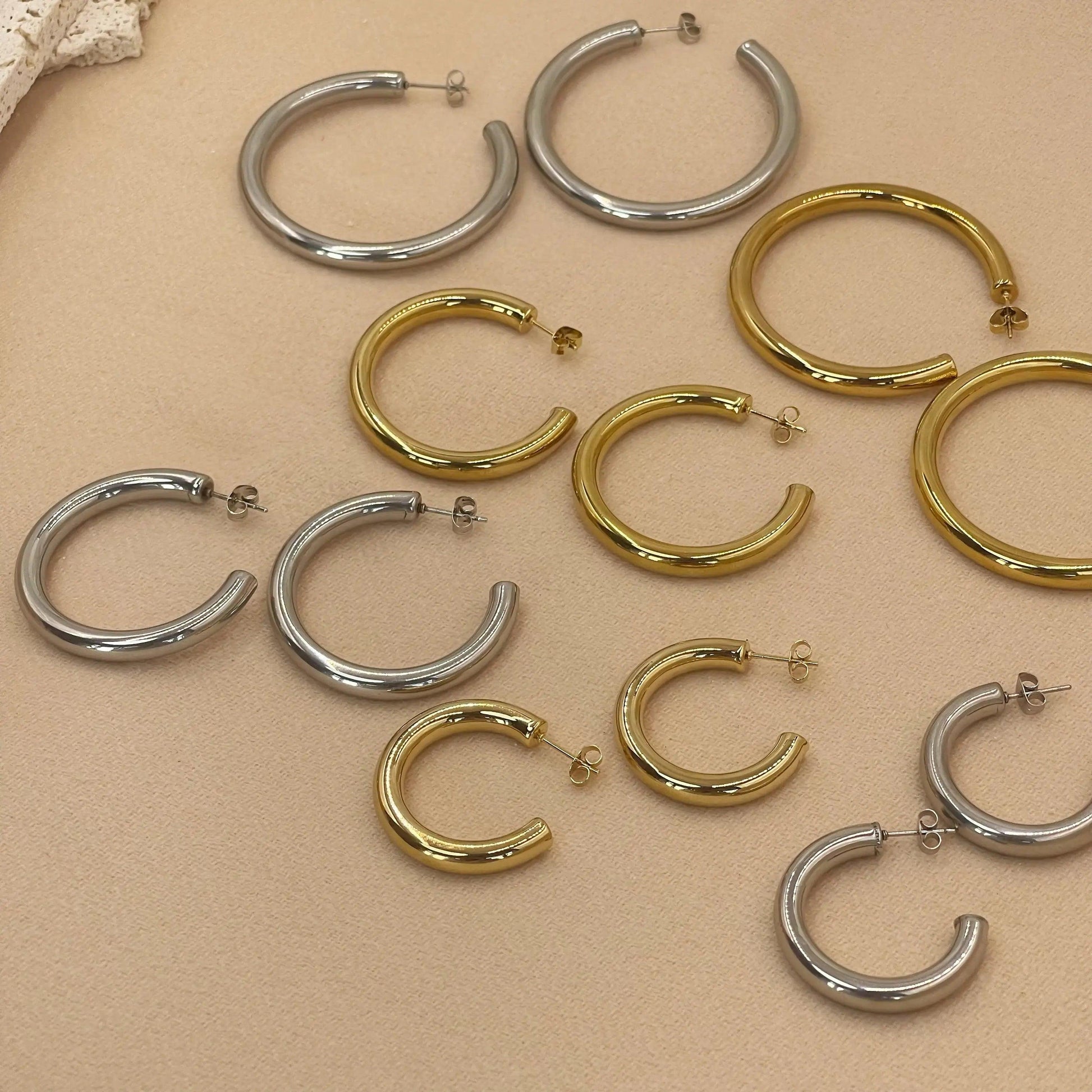 Classic Luxe Hoop Rings Gold & Silver - Solaced Living