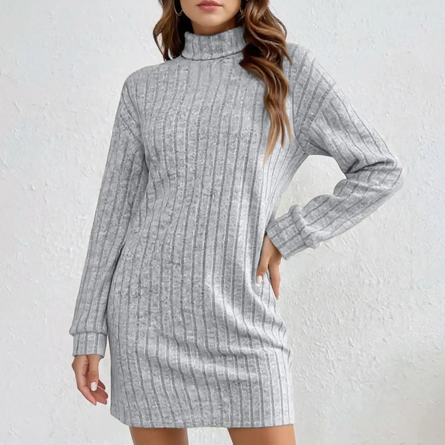 Langley Weekender — Cozy Turtleneck Knit Dress