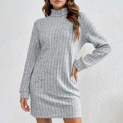 Langley Weekender — Cozy Turtleneck Knit Dress