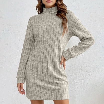 Langley Weekender — Cozy Turtleneck Knit Dress