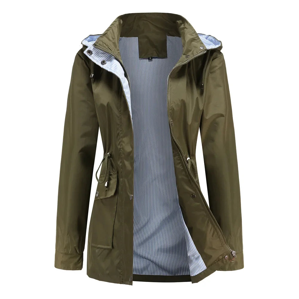 Roslyn Utility - Turn-Down Collar Hooded Jacket