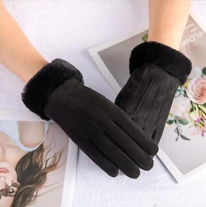 Women Thick Plush Autumn Gloves - Solaced Living