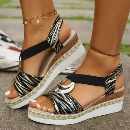 Gladiator Wedge Sandals - Solaced Living