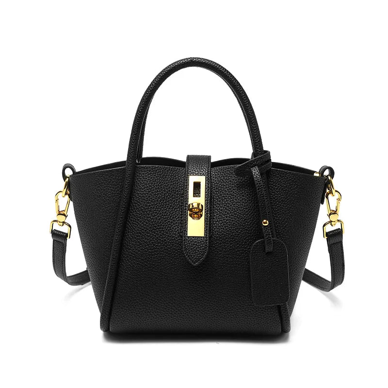 Juliette Classic Leather Bucket Bag