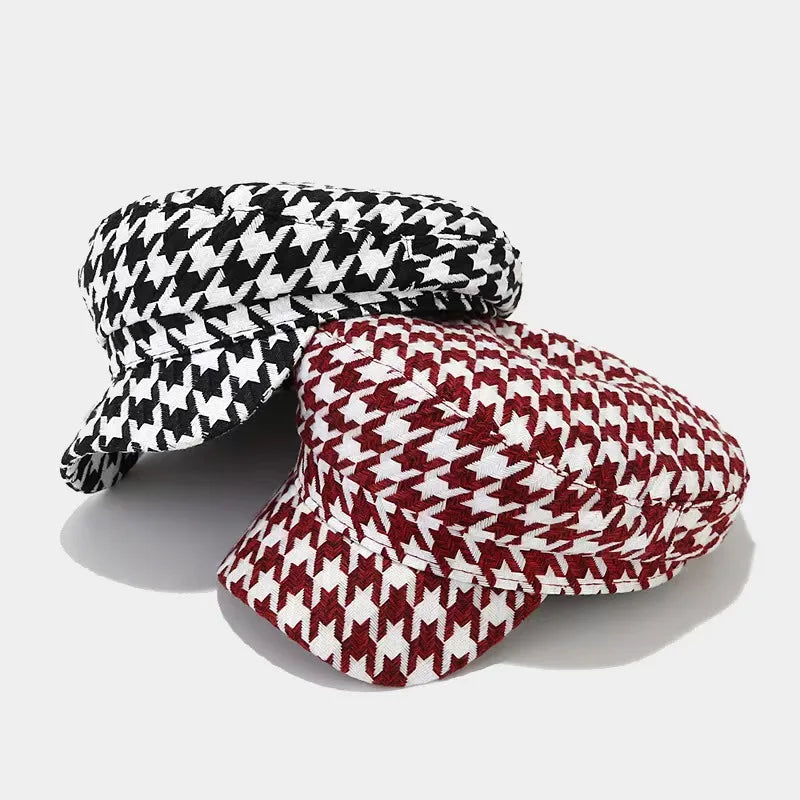 Belleville Houndstooth Flat Beret