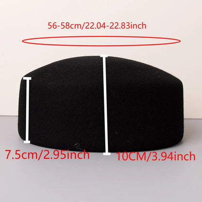 Colette — 100% Wool Felt Pillbox Hat