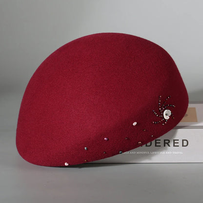 Bordeaux Hand-Felt Wool Beret