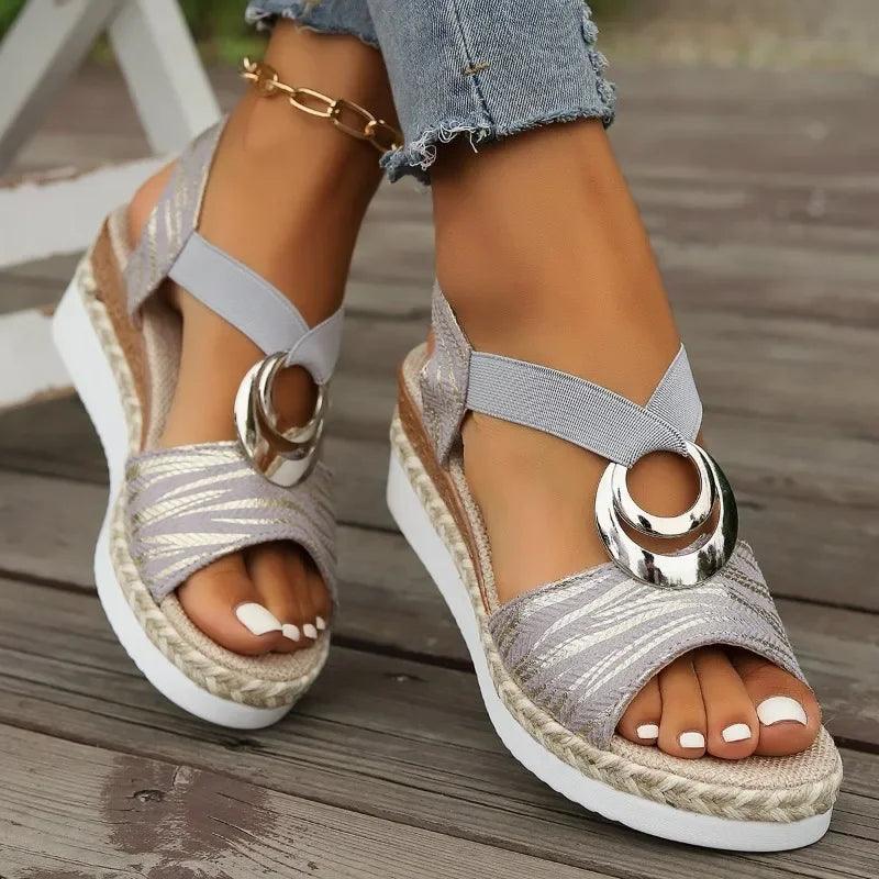 Gladiator Wedge Sandals - Solaced Living