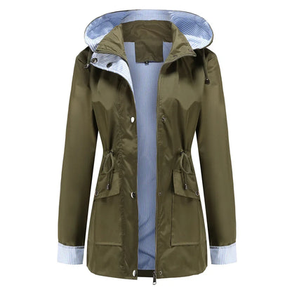 Roslyn Utility - Turn-Down Collar Hooded Jacket