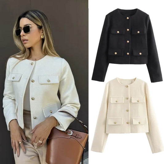Sienne | Textured Cropped Jacket