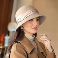 Aurelle — 100% Wool Felt Basin Hat