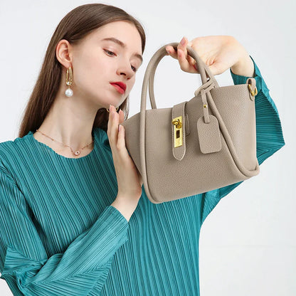 Juliette Classic Leather Bucket Bag
