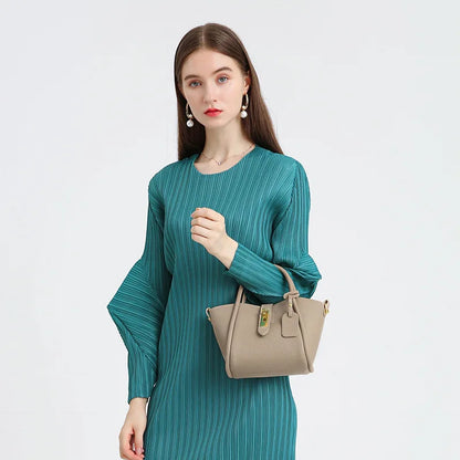 Juliette Classic Leather Bucket Bag
