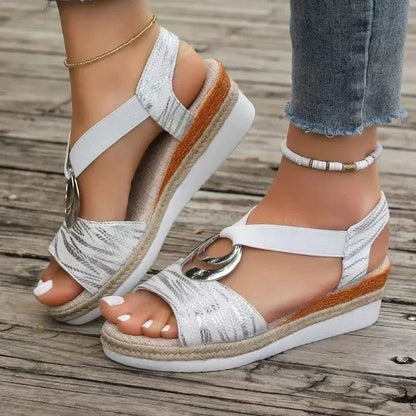 Gladiator Wedge Sandals - Solaced Living