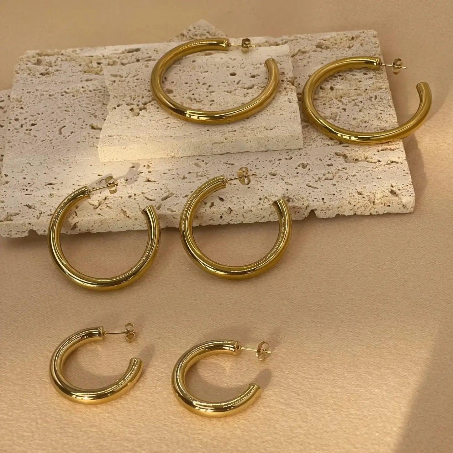 Classic Luxe Hoop Rings Gold & Silver - Solaced Living