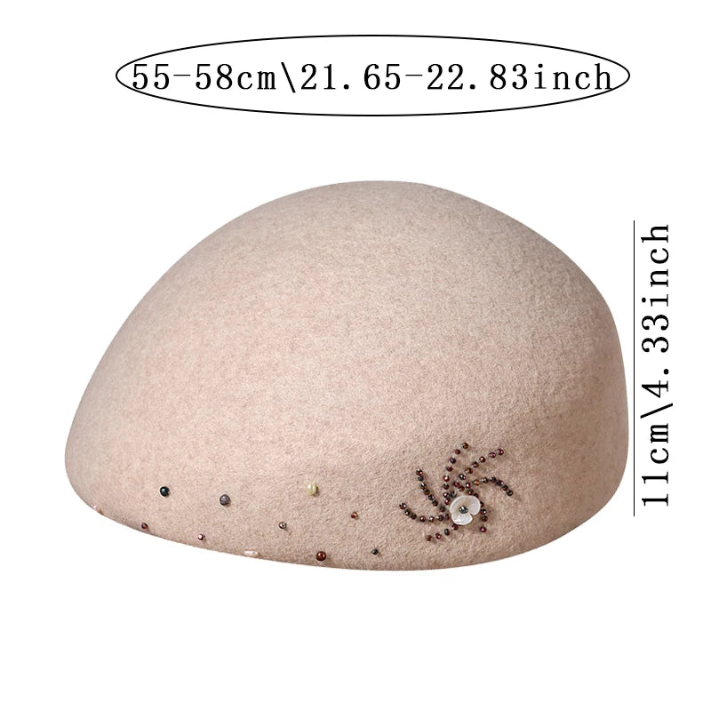 Bordeaux Hand-Felt Wool Beret