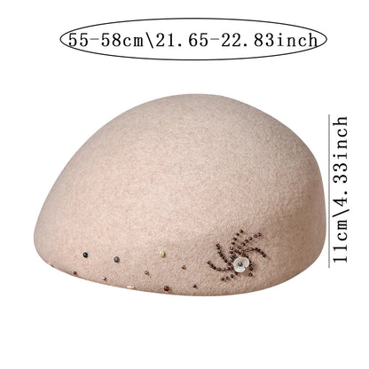 Bordeaux Hand-Felt Wool Beret