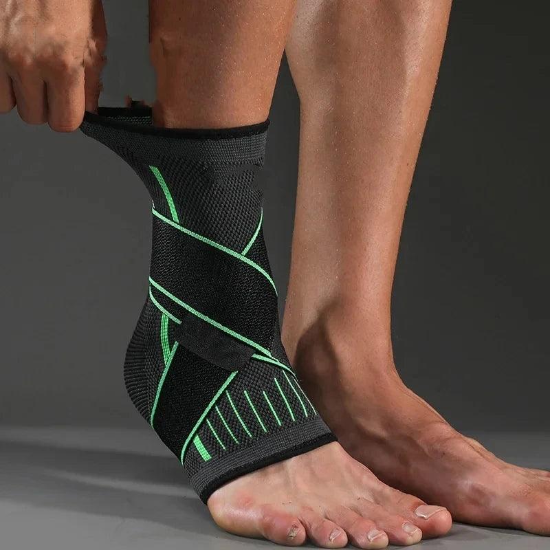 Pressurized Ankle Support with Elastic Strap - Breathable & Adjustable for Sports - Solaced Living