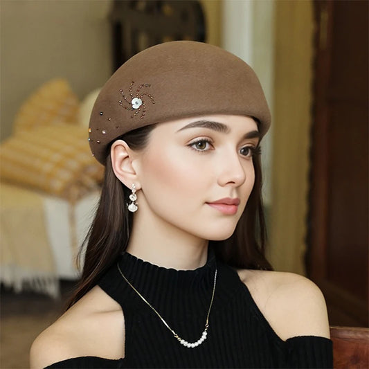 Bordeaux Hand-Felt Wool Beret