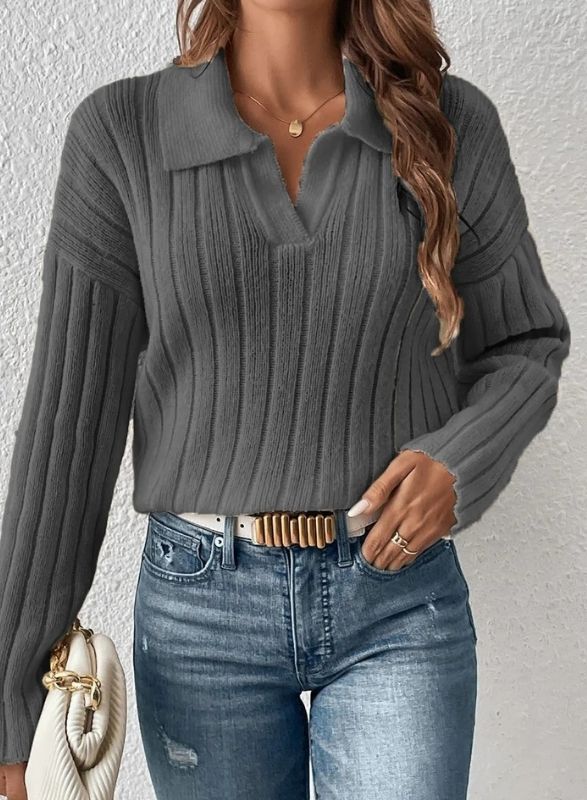 Avalon Ribbed Polo Sweater