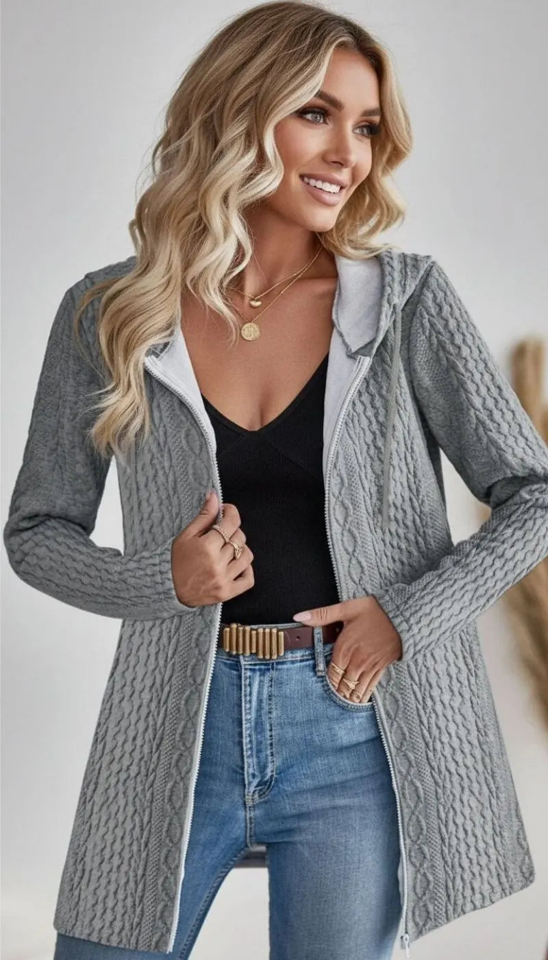 Laurelle Cable Hooded Zip