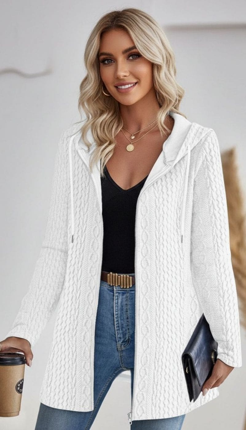 Laurelle Cable Hooded Zip