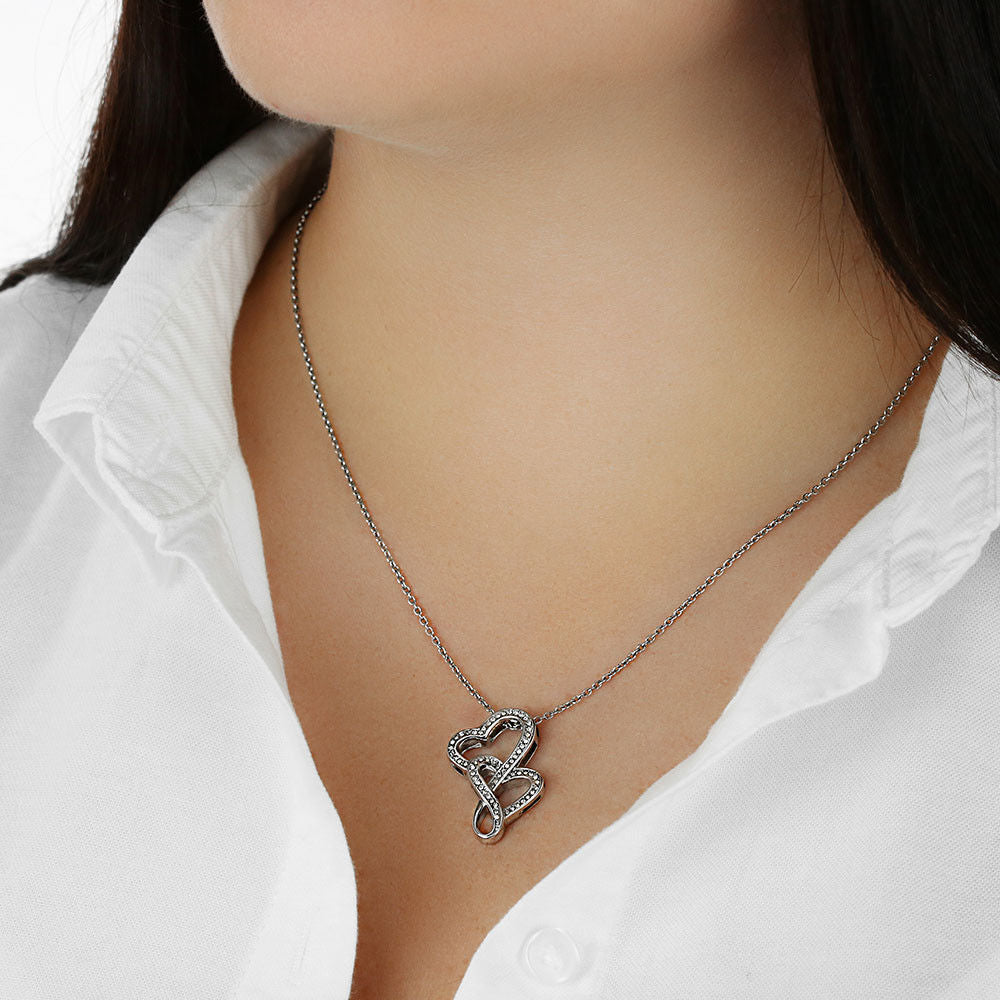 Stunning Heart-to-Heart Pendant Necklace!