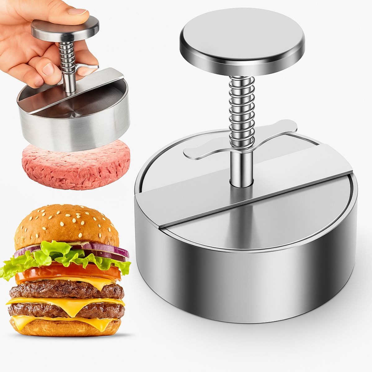 Press Pro 304 Stainless Steel Burger Press / Meat Pattie Maker