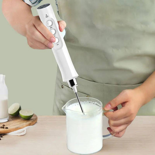 3-in-1 Rechargeable Milk Frother – Handheld Electric Foam Maker for Coffee & Lattes
