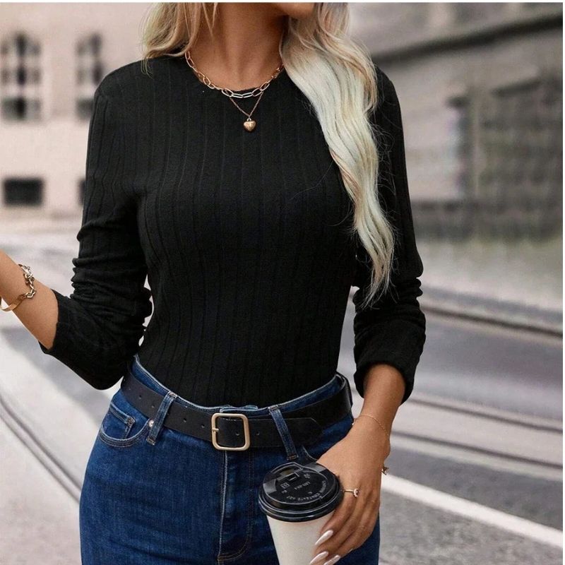 Hawthorne - Ribbed Long-Sleeve Top